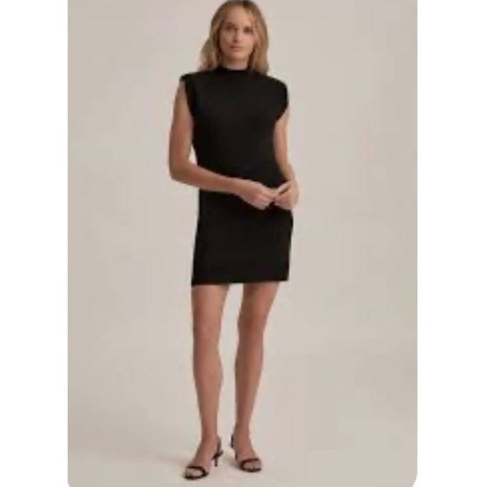 Favorite Daughter‎ Whitney Black Knit Mock Neck Mini Dress Size XS NEW $178
